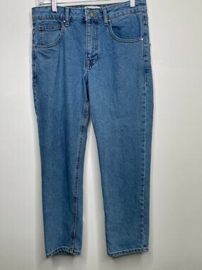 ASOS Design Classic Rigid Jeans Mens W30 L30 Light Wash Blue Straight Relaxed De